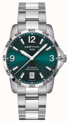Certina Podium Ds 40mm | bracelet en acier inoxydable | cadran vert | C0344511109700