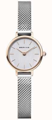 Bering | classique des femmes | bracelet en maille d'acier | cadran gris | 11022-064
