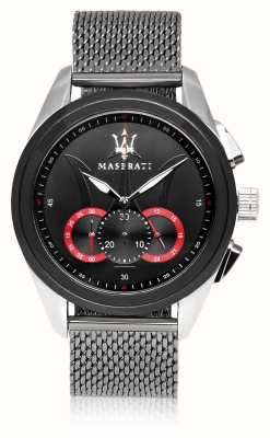 Maserati Traguardo | bracelet en maille d'acier | cadran noir R8873612005