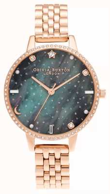 Olivia Burton Bracelet Aurores Boréales Demi Cadran Or Rose OB16GD66