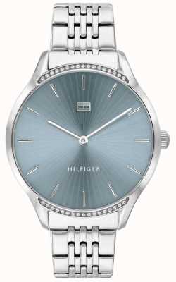 Tommy Hilfiger Gray | bracelet en acier inoxydable | cadran bleu | 1782210