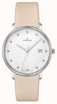 Junghans Bracelet en cuir avec fenêtre de date damen 47/4860.00