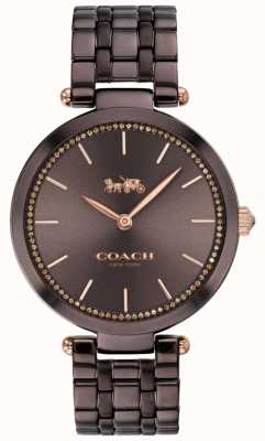 Coach | parc des femmes | bracelet acier noir/marron | cadran marron 14503507
