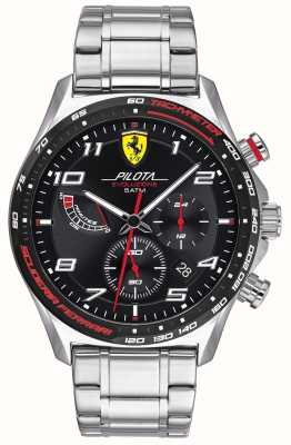 Scuderia Ferrari | pilota evo pour hommes | bracelet en acier inoxydable | cadran noir 0830720
