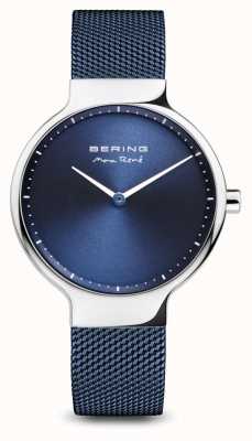 Bering Max rené | argent poli | bracelet en maille bleue 15531-307