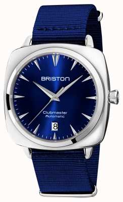 Briston Auto emblématique Clubmaster | bracelet nato bleu | cadran bleu 19640.PS.I.9.NNB