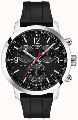 Tissot Prc 200 | chronographe | cadran noir | bracelet en caoutchouc noir T1144171705700