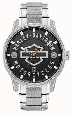 Harley Davidson Des hommes pour lui! | bracelet en acier inoxydable | cadran noir 76B182