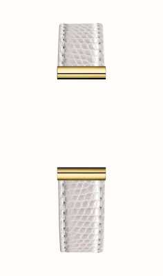 Herbelin Bracelet montre interchangeable Antarès - cuir blanc texturé iguane / pvd or - bracelet seul BRAC.17048.19/P