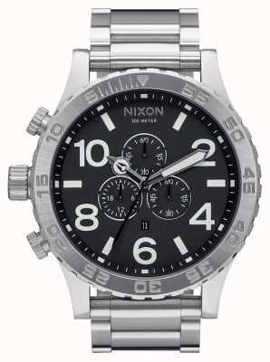 Nixon 51-30 chrono | noir | bracelet en acier inoxydable | cadran noir A083-000-00