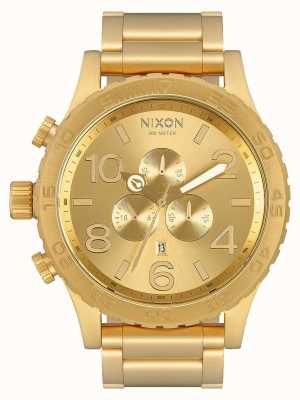 Nixon 51-30 chrono | tout l'or | bracelet ip or | cadran en or A083-502-00