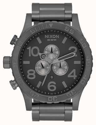 Nixon 51-30 chrono | tout gunmetal | bracelet en acier gunmetal | cadran bronze A083-632-00