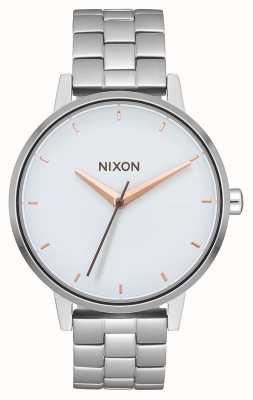 Nixon Kensington | argent / blanc / or rose | bracelet en acier inoxydable | cadran blanc A099-3029-00