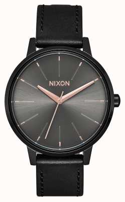 Nixon Cuir Kensington | noir / bronze | bracelet en cuir noir A108-1420-00