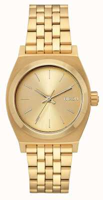 Nixon Caissier de temps moyen | tout or | bracelet en acier ip doré | cadran en or A1130-502-00