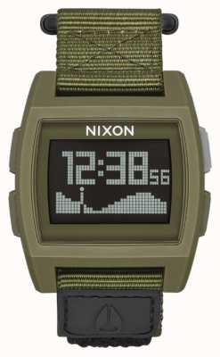 Nixon Base de marée en nylon | surplus | numérique | bracelet en nylon vert A1169-1085-00