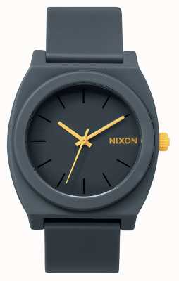 Nixon Horodateur p | gris acier mat | bracelet en silicone gris | cadran gris A119-1244-00