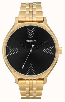 Nixon Clique | or / noir / argent | bracelet en acier ip or | cadran noir A1249-2879-00