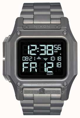 Nixon Regulus ss | gunmetal | numérique | bracelet en acier ip bronze A1268-131-00