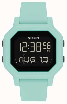 Nixon Siren | aqua | numérique | bracelet en silicone turquoise A1311-2930-00