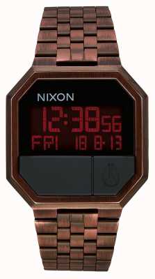 Nixon Réexécuter | cuivre antique | numérique | bracelet en acier ip couleur cuivre A158-894-00