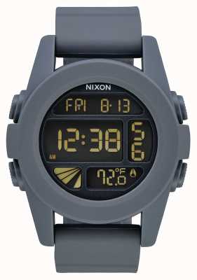 Nixon Unité | gunmetal / bleu | numérique | bracelet en silicone couleur bronze A197-624-00