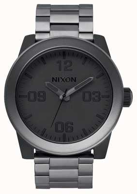 Nixon Caporal ss | noir mat / bronze mat | bracelet en acier ip | A346-1062-00