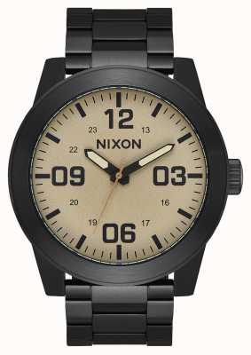 Nixon Caporal ss | noir / kaki | bracelet en acier ip noir | cadran kaki A346-1439-00