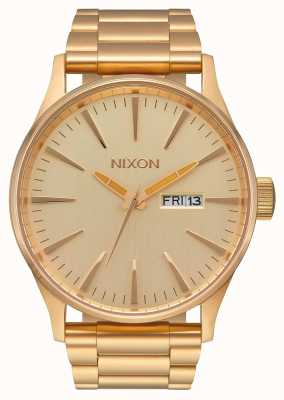 Nixon Sentry ss | tout l'or | bracelet en acier ip or | cadran en or A356-502-00