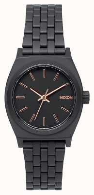 Nixon Petit chronométreur | tout noir / or rose | bracelet en acier ip noir | cadran noir A399-957-00