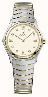 EBEL Classique du sport féminin | bracelet en acier inoxydable bicolore | cadran ivoire 1216418A
