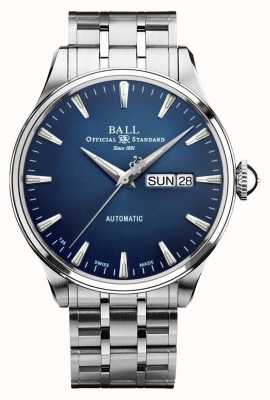 Ball Watch Company Trainmaster éternité | bracelet en acier inoxydable | cadran bleu NM2080D-S1J-BE