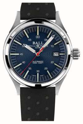Ball Watch Company Brise-nuit pompier | bracelet en caoutchouc noir | cadran bleu NM2098C-P13-BE
