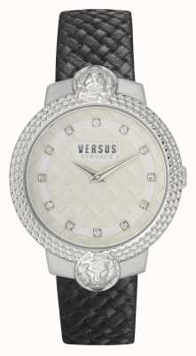 Versus Versace | femmes | mouffetard | bracelet en cuir noir | cadran blanc | VSPLK1120