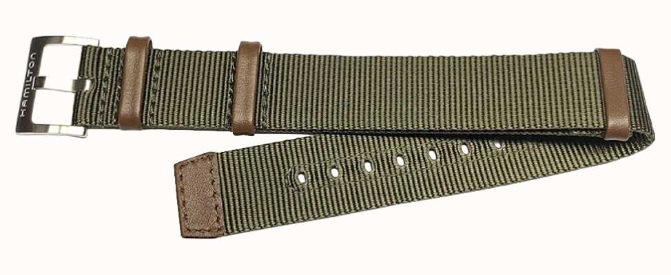 Hamilton Straps Bracelet de champ vert Nato 20 mm kaki uniquement H690694102