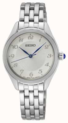 Seiko Quartz femme | bracelet en acier inoxydable | cadran argenté SUR379P1