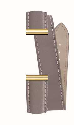 Herbelin Bracelet montre interchangeable Antarès - double tour cuir taupe / pvd or - bracelet seul BRAC.17048.92/P
