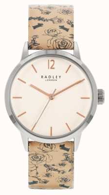 Radley | femmes | bracelet en cuir motif beige | cadran blanc | RY21245A