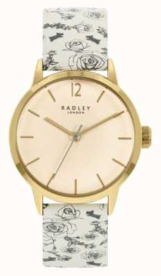Radley Bracelet en cuir à motif crème pour femme | cadran crème RY21248A