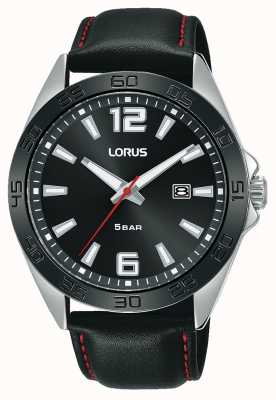 Lorus Hommes | cadran noir | bracelet en cuir noir RH915NX9