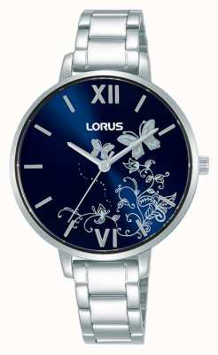 Lorus Femmes | cadran soleillé bleu foncé | bracelet en acier inoxydable RG299SX9