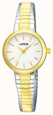Lorus Femmes | cadran blanc | bracelet extensible bicolore RG238NX9
