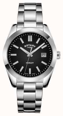 Rotary Femmes | henley | cadran noir | bracelet en acier inoxydable LB05180/04