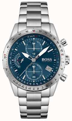BOSS | édition pilote | hommes | bracelet en acier inoxydable | cadran bleu | 1513850