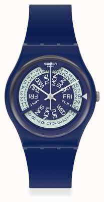 Swatch N-igma navy | bracelet en silicone bleu marine | cadran bleu GN727