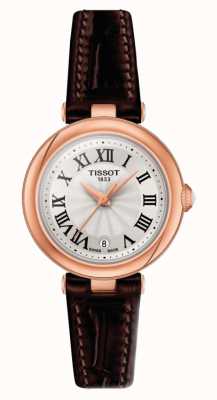 Tissot Bellissima | cadran argenté | bracelet en cuir marron T1260103601300