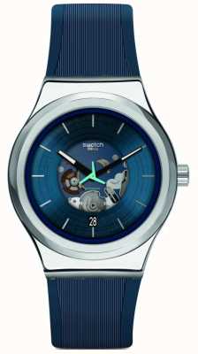 Swatch Montre automatique Blue Blurang pour homme YIS430