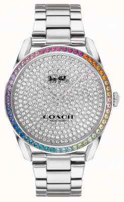 Coach Preston femmes | bracelet en argent en acier inoxydable | cadran serti de cristal 14503658