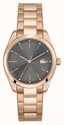 Lacoste Petite parisienne | bracelet en acier plaqué or | cadran noir 2001177