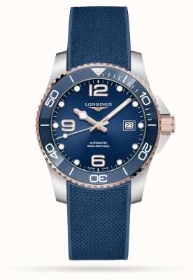 LONGINES Bracelet caoutchouc bleu Hydroconquest automatique 41mm L37813989